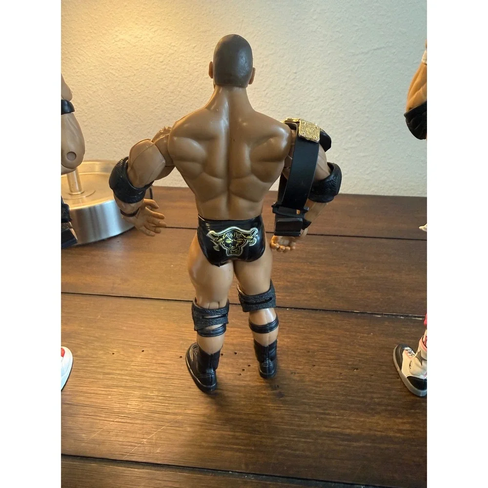WWE Jakks Classic superstars Shawn Michaels, The Rock, Bret Hart with Belts 3PK
